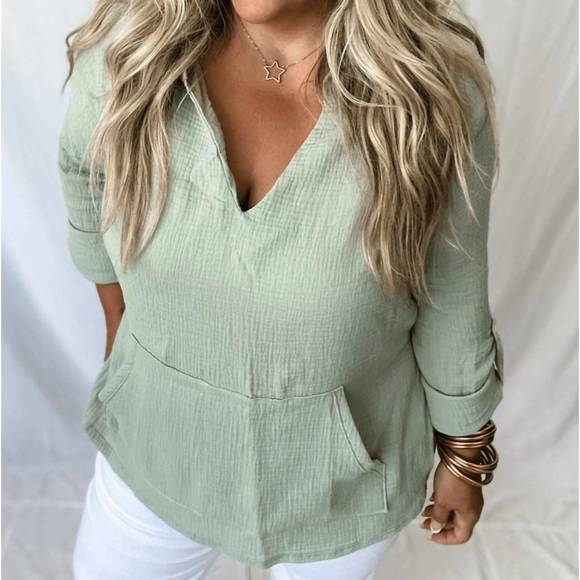 NEW BLAKELEY catalina island hooded pullover in seafoam - Picture 1 of 2